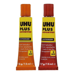 UHU® PLUS SOFORTFEST, 2-Komponenten-Epoxidharzkleber, ohne Lösungsmittel, 35 g