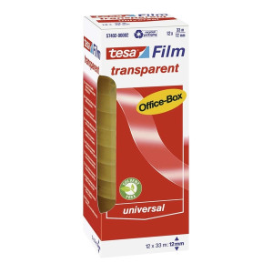 Tesa® Klebefilm Office Box - transparent 12 St., Bandgröße (L x B): 33 m x 12 mm