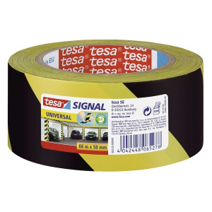 Tesa® Markierungsklebeband Universal - gelb/schwarz - 66 mm x 50 m