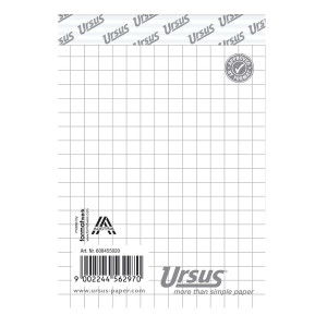 Ursus Basic Notizblock A7 48 Blatt 60g/qm 5mm kariert