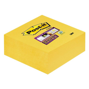 Post-it® SuperSticky Haftnotiz Würfel, 70 g, 76 x 76 mm, narzissengelb, 270 Blatt