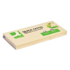 Q-Connect Haftnotizen Recycling - 38 x 51 mm, gelb