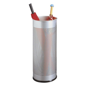 Durable Schirmständer Metall rund 28,5 Liter, metallic silber