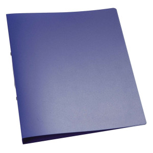 Q-Connect Ringbuch transparent - A4, 2-Ring, Ring-Ø 25 mm, blau-transparent