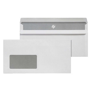 MAILmedia® Briefumschläge DIN lang (220x110 mm), mit Fenster, selbstklebend, 72 g/qm, 1.000 Stück