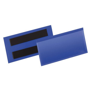 Durable Kennzeichnungstasche - magnetisch, 100 x 38 mm, PP, dokumentenecht, dunkelblau, 50 Stück