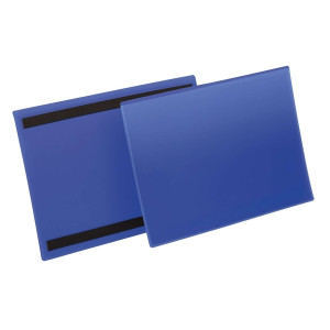 Durable Kennzeichnungstasche - magnetisch, A4 quer, PP, dokumentenecht, dunkelblau, 50 Stück