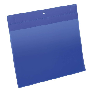 Durable Kennzeichnungstasche - magnetisch, A4 quer, PP, dokumentenecht, dunkelblau, 10 Stück