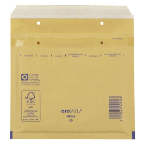 Arofol ® Luftpolstertaschen CD, 180x165 mm, braun, 10 Stück