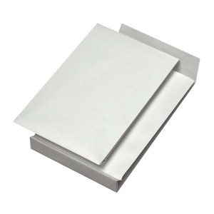 MAILmedia® Faltentaschen B4, ohne Fenster, mit 40 mm-Falte und Klotzboden, 140 g/qm, weiß, 100 Stück