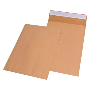 MAILmedia® Faltentaschen C4, ohne Fenster, mit 40 mm-Falte, 120 g/qm, braun, 100 Stück