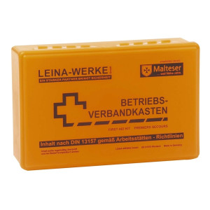 Leina-Werke Betriebsverbandkasten klein - mit Wandhalterung - orange