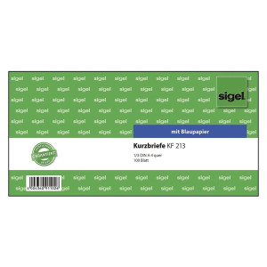 Sigel® Kurzmitteilungen »Kurzbrief« - 1/3 A4 quer, 100 Blatt