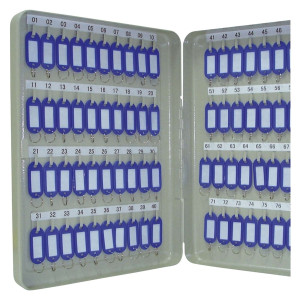 Q-Connect Schlüsselschrank Pearl grey - 80 Haken, Zylinderschloss