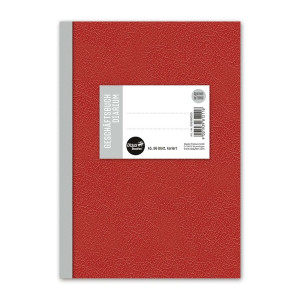 Geschäftsbuch - A5, 96 Blatt, 70g/qm, 5 mm kariert, rot