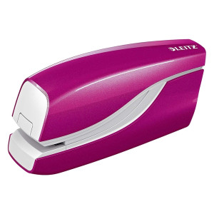 Leitz 5566 Elektrisches Heftgerät WOW, Heftleistung 10 Blatt, pink metallic