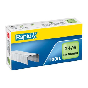 Rapid Heftklammern 24/6 Standard, verzinkt, 1.000 Stück