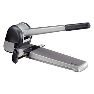 Leitz 5182 Superlocher, 25mm, Metall, mit Anschlagschiene, silber