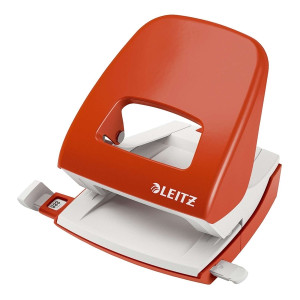 Leitz 5008 Bürolocher NeXXt, Metall, 30 Blatt, hellrot