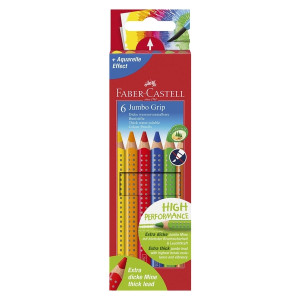 Faber-Castell Buntstift Jumbo GRIP - 6 Farben sortiert, Kartonetui