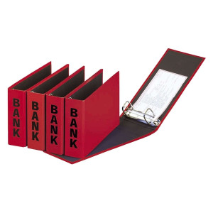 Pagna® Bankordner Color-Einband - A5 , 50 mm, Color Einband, rot