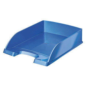 Leitz 5226 Briefkorb Plus WOW - A4, Polystyrol, blau metallic