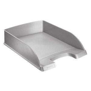 Leitz 5227 Briefkorb Standard Plus, A4, Polystyrol, silber