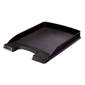 Leitz 5237 Briefkorb Flach Plus, A4, extra flach, Polystrol, schwarz