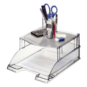 Leitz 5234 Distanzelement Plus, für Briefkörbe Plus, grau transparent