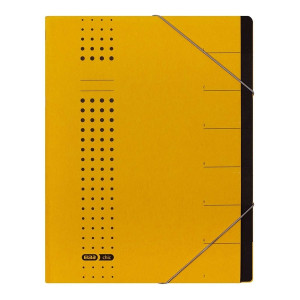 Elba Ordnungsmappe chic, Karton (RC), 450 g/qm, A4, 7 Fächer, gelb