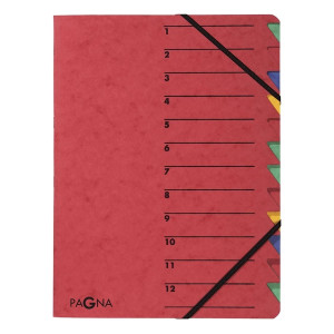 Pagna® Ordnungsmappen EASY - mit 12 Fächern, rot