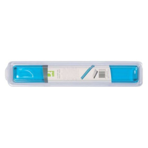 Q-Connect Gel-Tastatur-Handgelenkauflagen transparent - blau-transparent