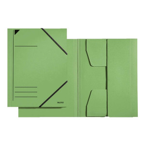Leitz 3981 Eckspannermappe, A4, Füllhöhe 350 Blatt, Primärkarton, grün