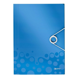 Leitz 4599 Eckspannermappe WOW - A4, PP, blau metallic