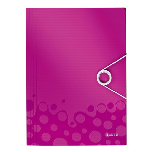 Leitz 4599 Eckspannermappe WOW - A4, PP, pink metallic