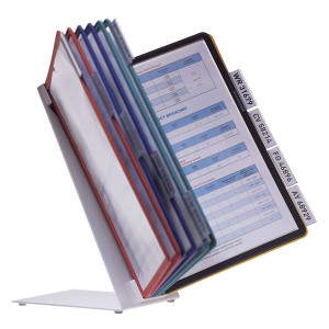 Durable Sichttafelständer VARIO® TABLE 10 - Tischständer, 10 Sichttafeln A4, sortiert
