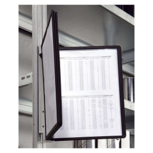 Durable Sichttafelsystem VARIO® MAGNET WALL 5 - Wandset, 5 Sichttafeln A4, schwarz
