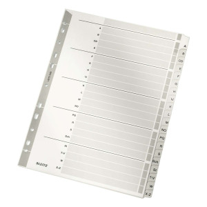 Leitz 4328 Register - A-Z, Karton, A4, 20 Blatt, grau