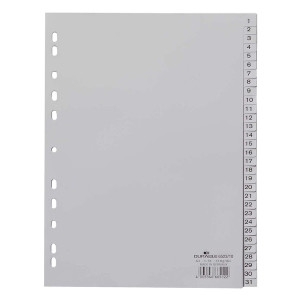 Durable Zahlenregister - PP, 1 - 31, grau, A4, 31 Blatt