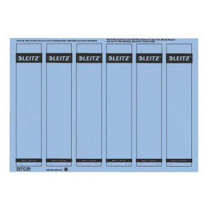 Leitz 1686 PC-beschriftbare Rückenschilder - Papier, kurz/schmal, 150 Stück, blau