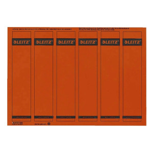 Leitz 1686 PC-beschriftbare Rückenschilder - Papier, kurz/schmal, 150 Stück, rot