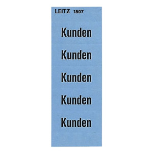 Leitz 1507 Inhaltsschild Kunden, selbstklebend, 100 Stück, blau