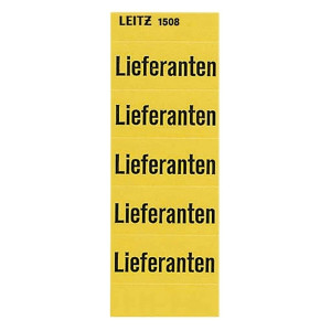 Leitz 1508 Inhaltsschild Lieferanten, selbstklebend, 100 Stück, gelb