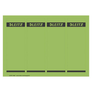 Leitz 1685 PC-beschriftbare Rückenschilder - Papier, kurz/breit,100 Stück, grün