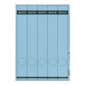 Leitz 1688 PC-beschriftbare Rückenschilder - Papier, lang/schmal, 125 Stück, blau