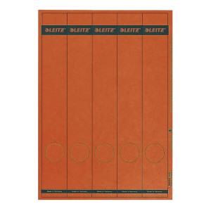 Leitz 1688 PC-beschriftbare Rückenschilder - Papier, lang/schmal, 125 Stück, rot