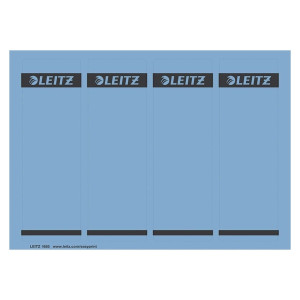 Leitz 1685 PC-beschriftbare Rückenschilder - Papier, kurz/breit,100 Stück, blau