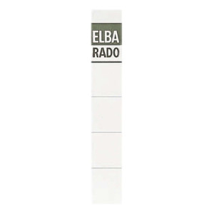 Elba Einsteck-Rückenschilder - kurz/schmal, weiß, 10 Stück