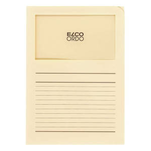 Elco Sichtmappen Ordo classico - mit Sichtfenster und Linien,hellchamois, 100 Stück