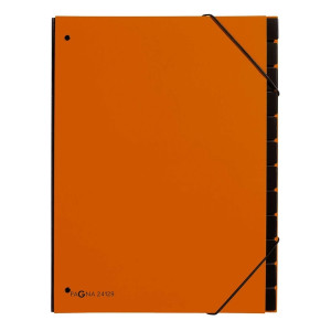 Pagna® Pultordner Trend - 12 Fächer, Eckspanngummi, orange